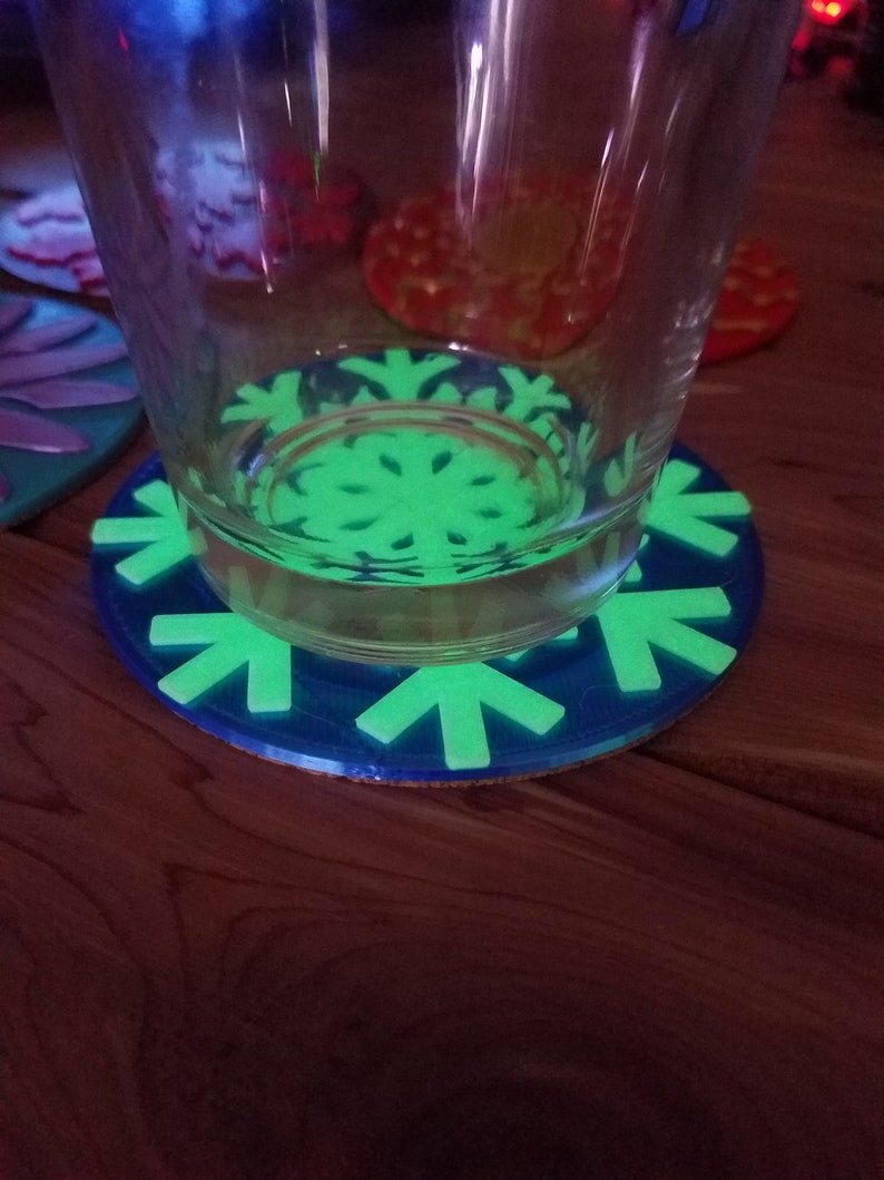 Snowflake Coaster 3D Printed Cute Holiday Seasonal Table Decor