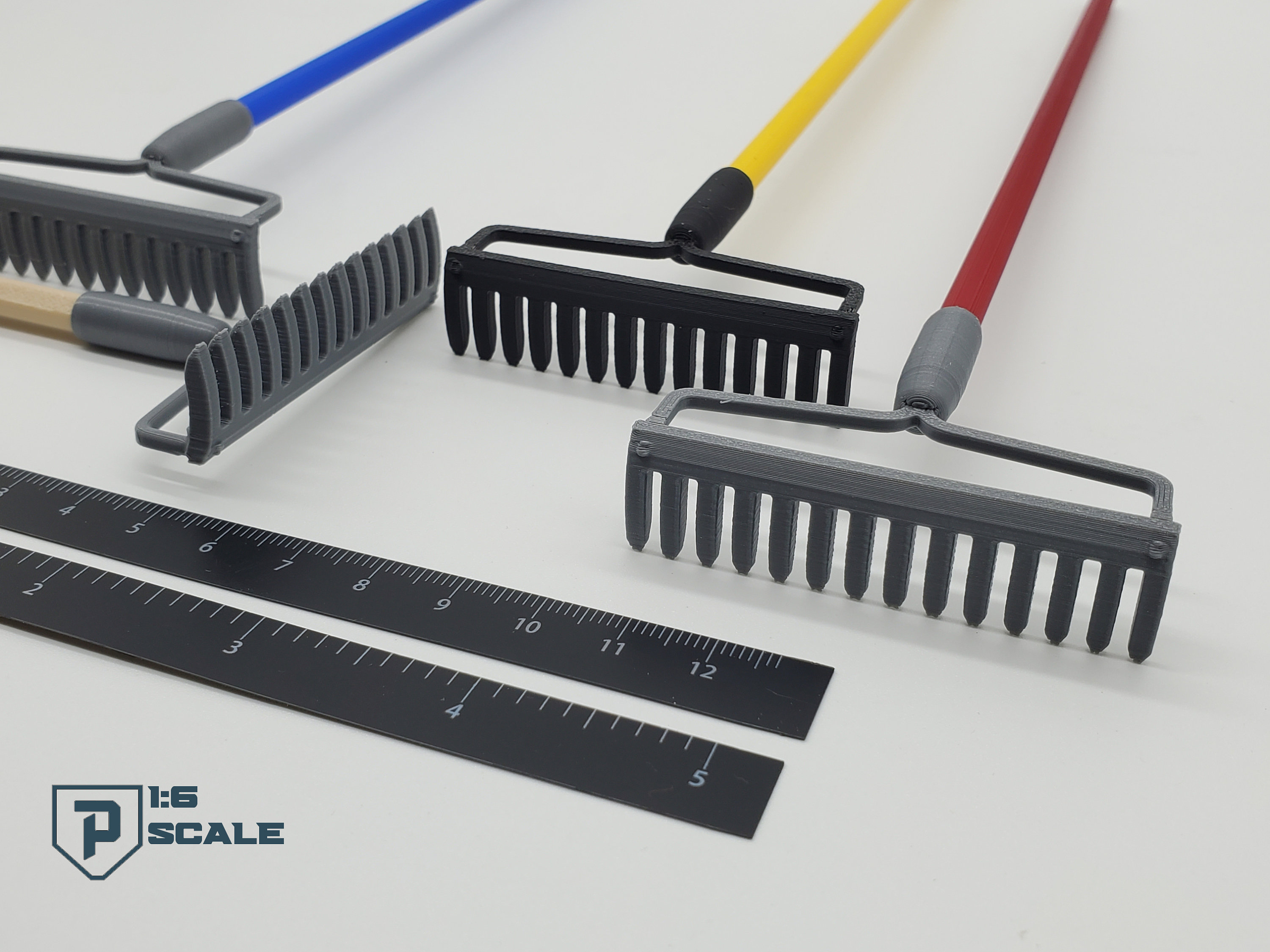 Dnd Mini Rake 1:6 Scale Garden Rake 3D Printed Miniature Prop Action Figure Doll ...