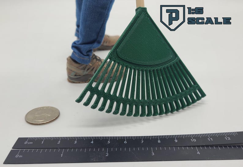 Dnd Mini Rake 1:6 Scale Leaf Rake 3D Printed Miniature Prop Action Figure Doll Fairy ...