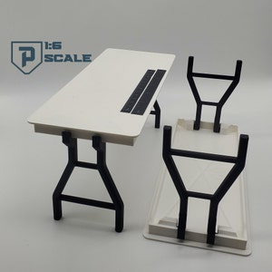 1:6 Scale Folding Table 3D Printed Miniature Prop Action Figure Doll Camping Accessory