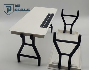1:6 Scale Folding Table 3D Printed Miniature Prop Action Figure Doll Camping Accessory