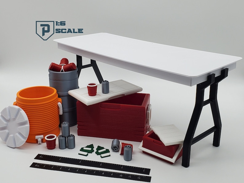 1:6 Scale Folding Table 3D Printed Miniature Prop Action - Etsy