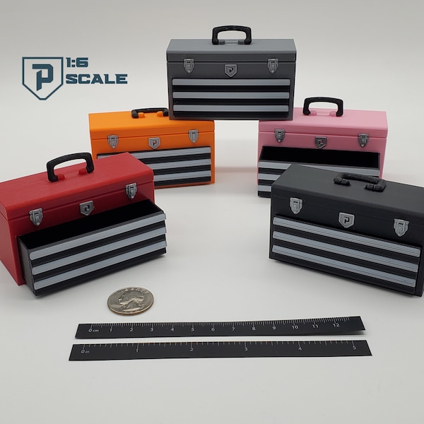 1:6 Scale Toolbox Small Container 3D Printed Miniature Accessory Action Figure Doll Prop