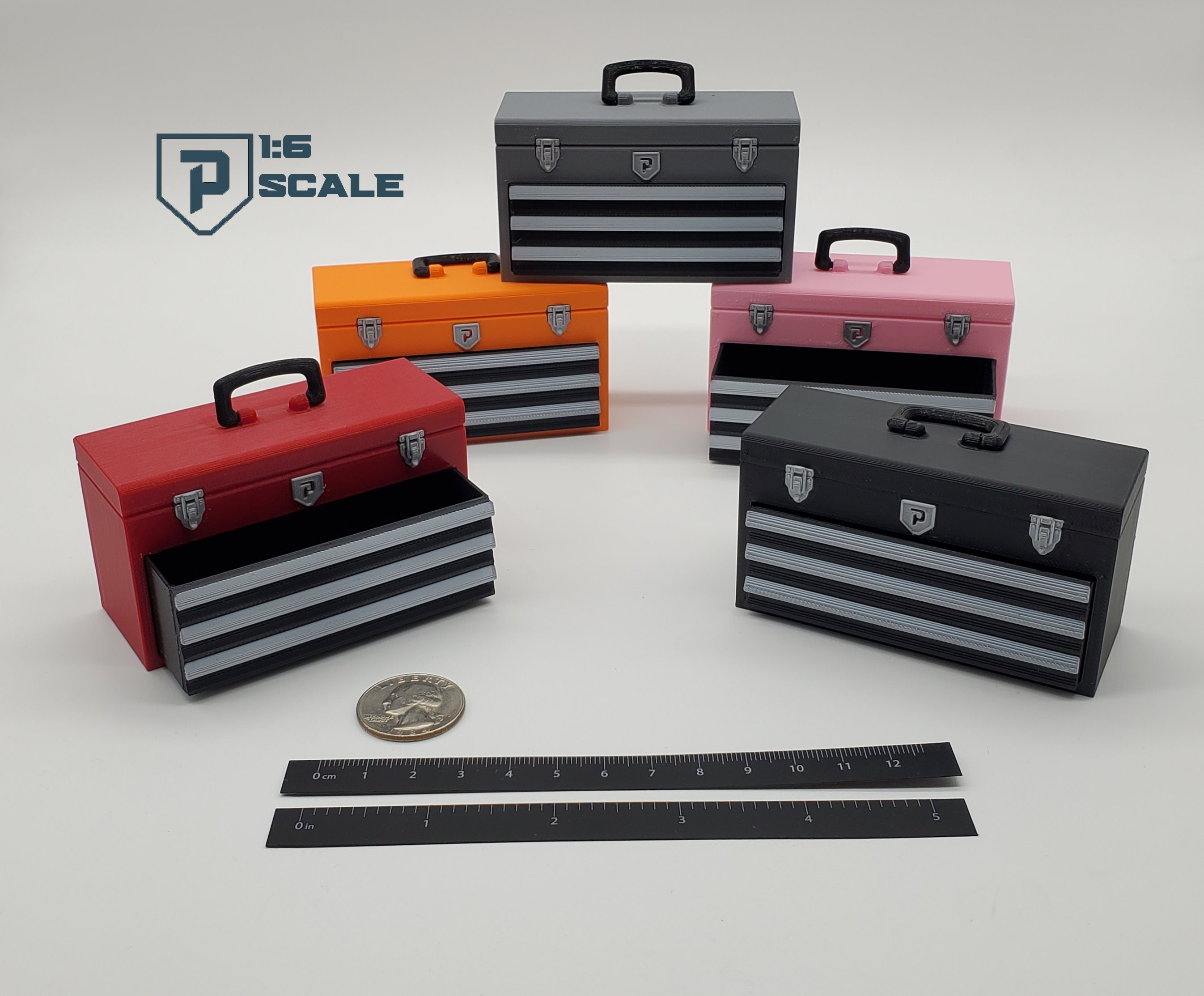 1:6 Scale Toolbox Small Container 3D Printed Miniature Accessory Action Figure Doll Prop