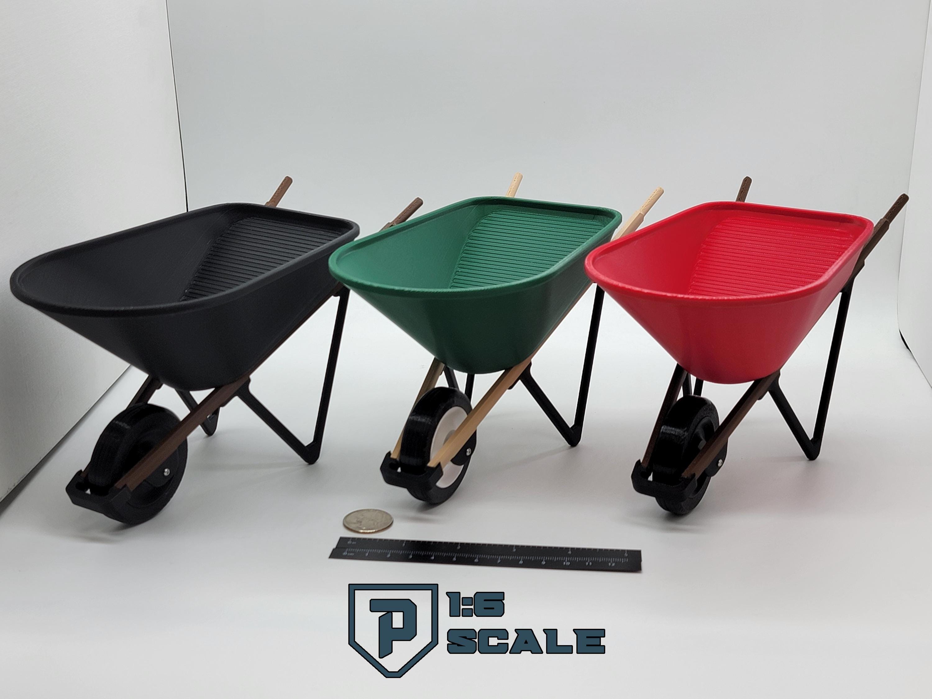 1:6 Scale Wheelbarrow 3D Printed Miniature Prop Action Figure Doll ...