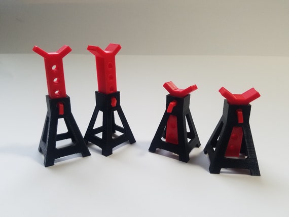 1:10 Scale Jack Stands 3 Ton 4 Pack Adjustable Scale RC