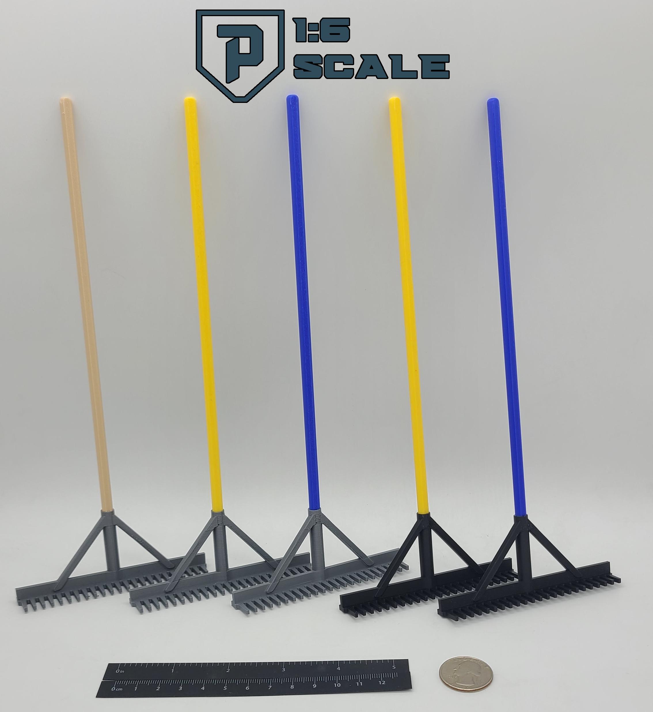 Rmd Raking Props 1:6 Scale Landscape Rake 3D Printed Miniature Prop Action Figure Doll ...
