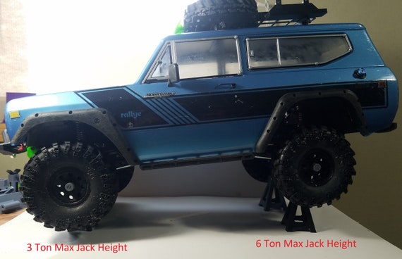 Crazy Sale 4pcs RC Jack Stand, Metal 6 Ton 3 Ton Simulation Jack Stands for D90 Axial Wraith SCX10 1/10 RC Crawler Car