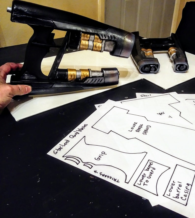 Star-Lord Quad Blasters jpeg digital patterns Craft Supplies & Tools Leatherworking brainchild.net