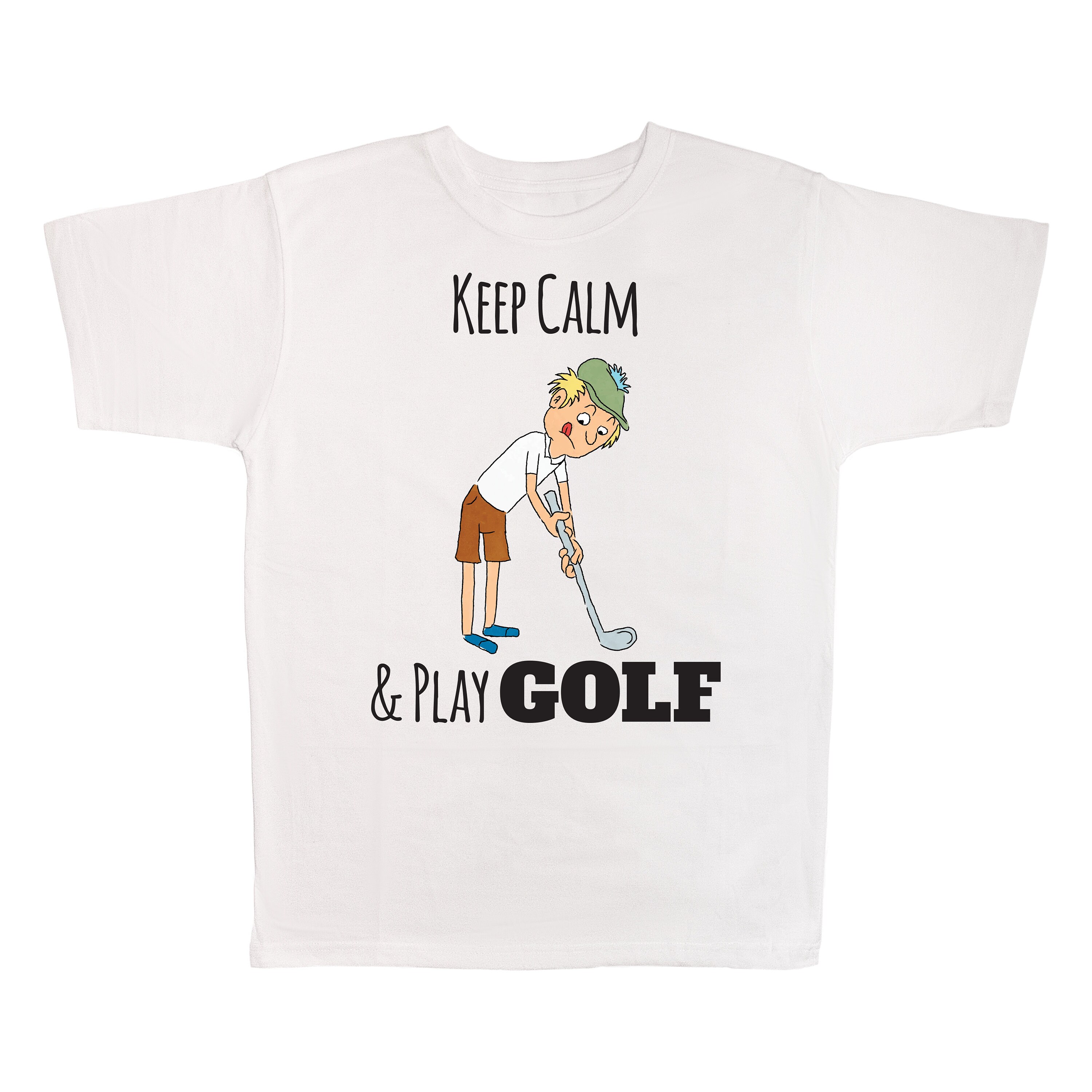 shirt Golfing Keep Calm Themed Tee 