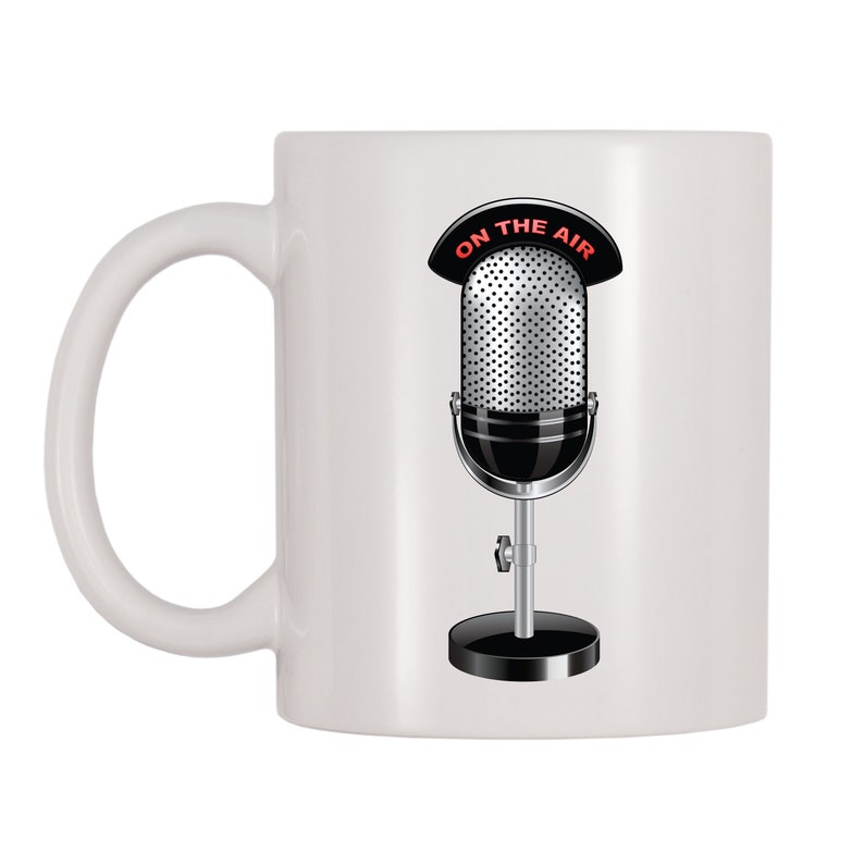 On the Air Microphone Mug Music Radio Podcast Podcasting Etsy