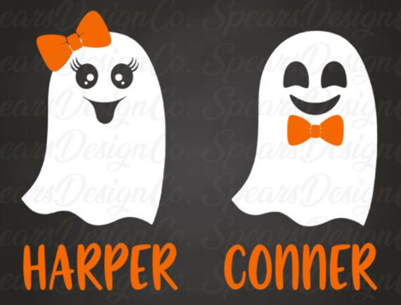 Download Girl And Boy Ghost Svg Iinstant Download Etsy