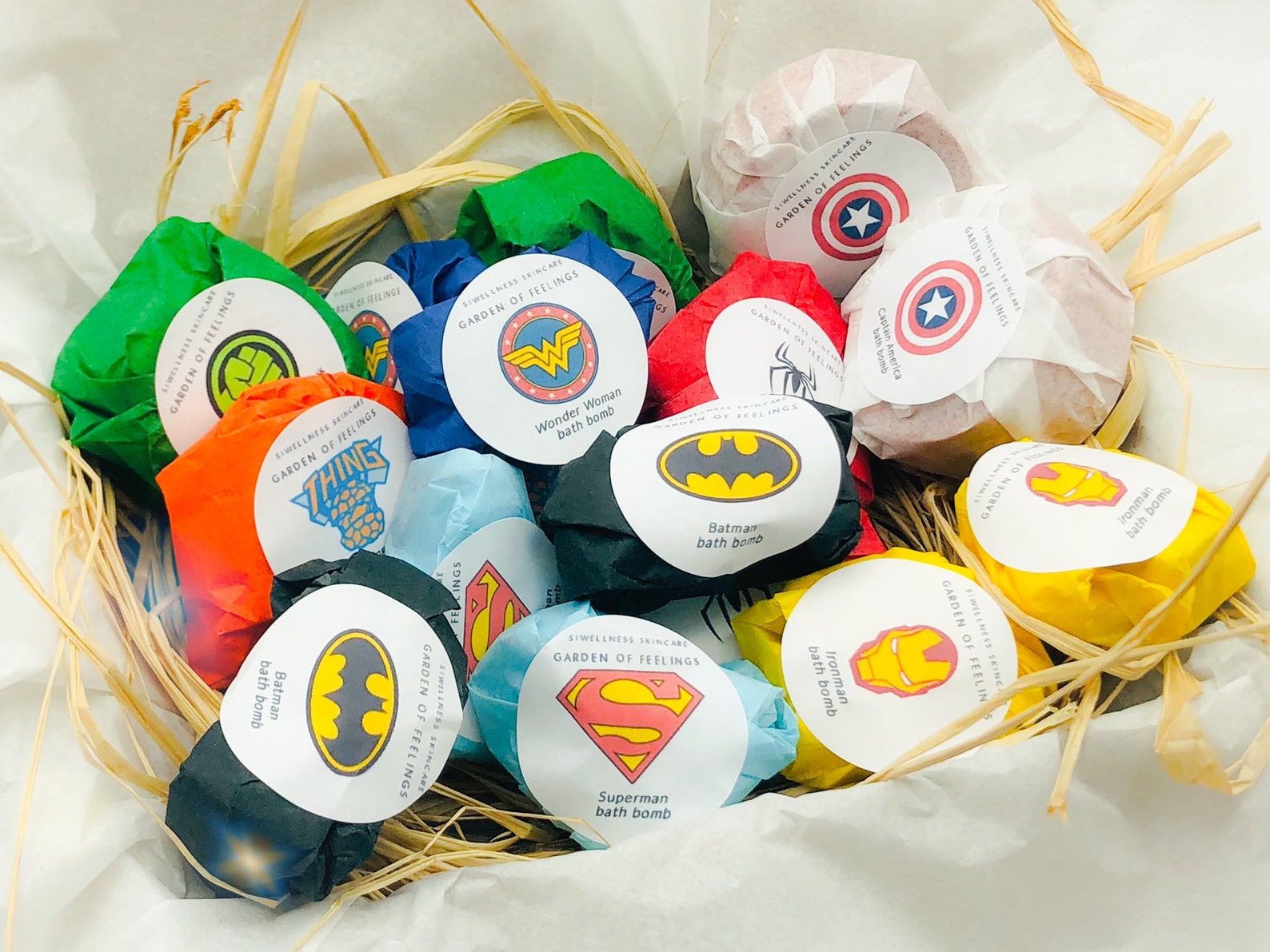 20 Mix Superheroes Bath Bombs Spiderman Batman Superman Etsy