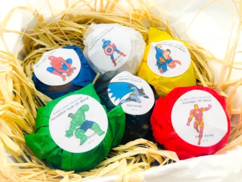 Superhero Bath Bombs Bath Fun Spiderman Ironman Superman Etsy