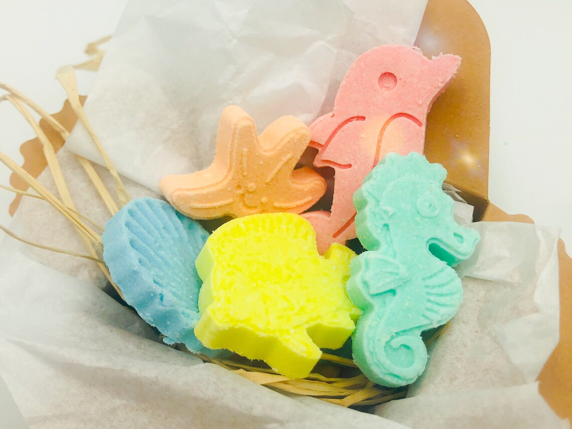 Under the Sea Bath Bomb Seahorse Shells Starfish Etsy