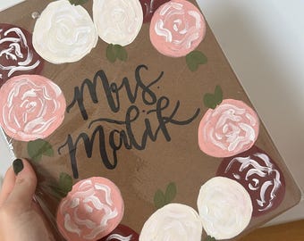Personalized Hand Painted Clipboard