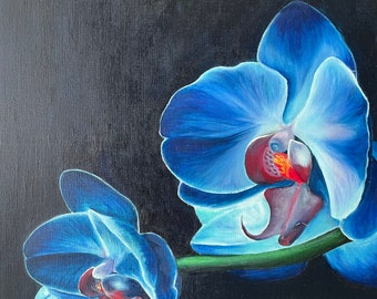 Pintura orquídea - Etsy España