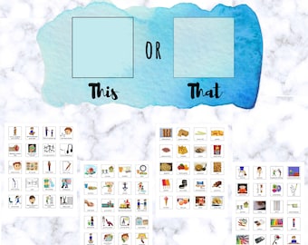This or That Choice Cards with Over 200 Pictures of Choices Included