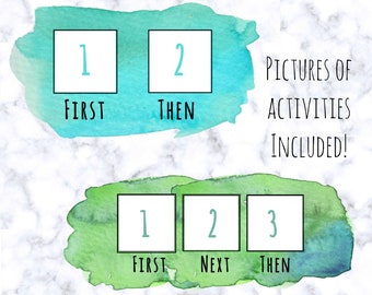 First-Then Board with Pictures of Rewards Included [PRINTABLE] Working for Reward Cards