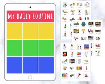 Daily Visual Schedule Cards [PRINTABLE] Visual Aids for Behavior Management and Autism