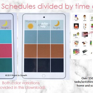 Visual Schedule Printable BUNDLE With PECS Divided by Time of Day ...