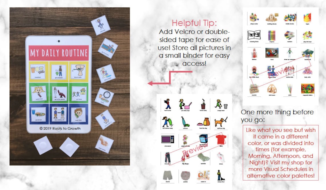 Daily Visual Schedule Cards PRINTABLE Visual Aids for - Etsy