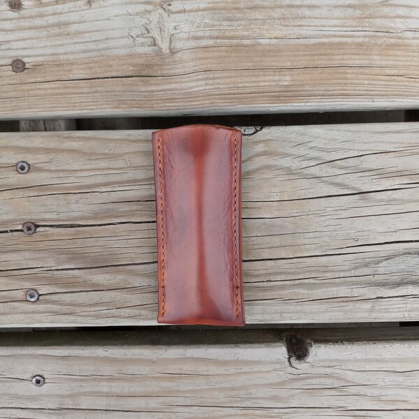 Leather Pocket Slip Case Trapper Etsy