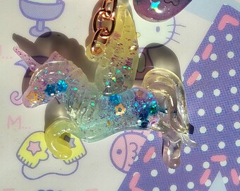 Llavero unicornio Kawaii mochila o bolso charm