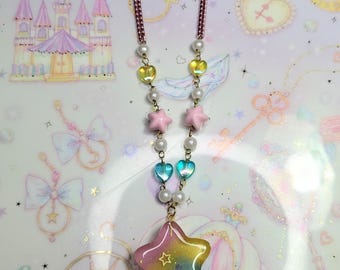 Collar de estrella kawaii de Magical Girl, fairykei, decorakei
