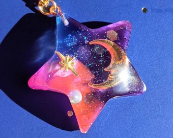 Stella galattica pastello Kawaii con inclusione lunare