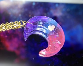 Collar de luna creciente de la galaxia Kawaii