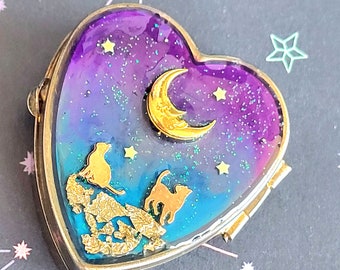 Pillbox o scatola di gingilli nightsky gattini e nightsky