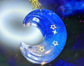 Collana a mezzaluna kawaii ombre