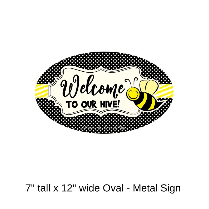 Bumble Bee Oval Sign 7tall x 12wide Etsy