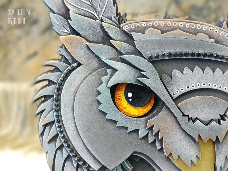 Stunning HORNED OWL Totem Personalized Unique Gifts and Etsy