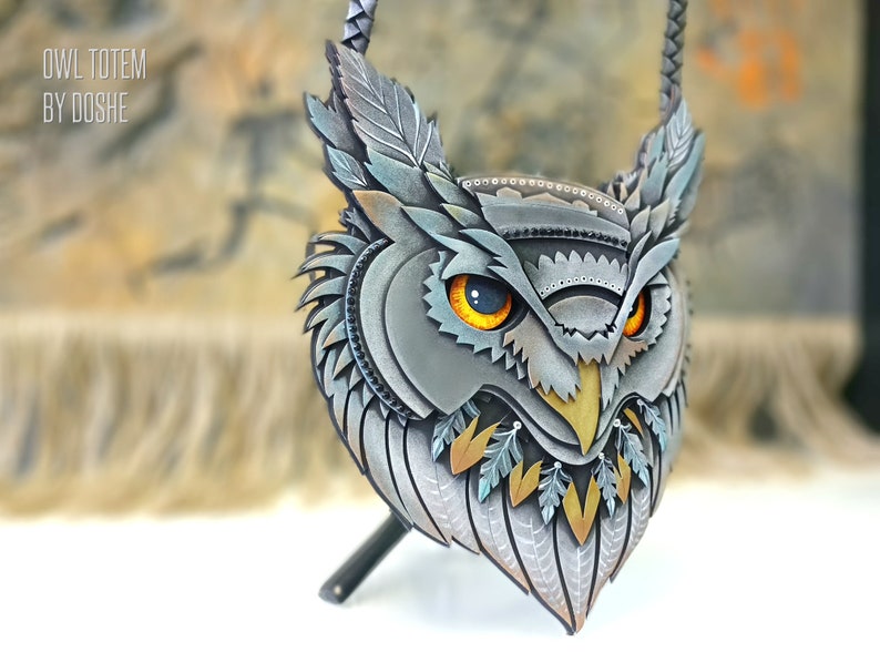 Stunning HORNED OWL Totem Personalized Unique Gifts and Etsy