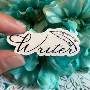 Cursive Writer and Author With Quill Sticker Gift for Writers - Etsy