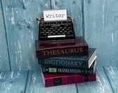 Typewriter Writer Black, White and Silver Enamel Pin