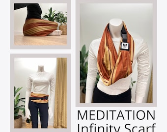 Infinity Scarf to Meditation Seat, Support the Back and Align the Spine for Comfortable Cross-Legged Seat in Yoga and Mindful Meditation
