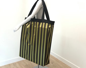 Extra Large Yoga Mat Bag | Yoga Prop Bag | Purple Lime Stripe | Yoga Prop Storage | Solid Construction| Washable Yoga Mat Bag | Lightweight