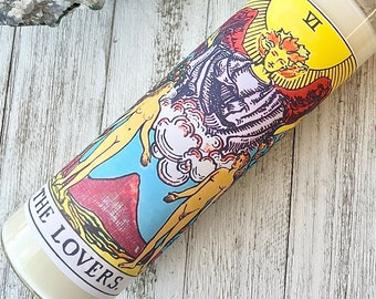 The Lovers Tarot Soy Wax Prayer Candle