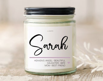 Personalized Name Soy Wax Candle