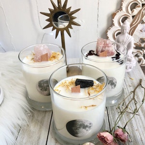 Luna Moon Vibe Soy Wax Crystal Candle