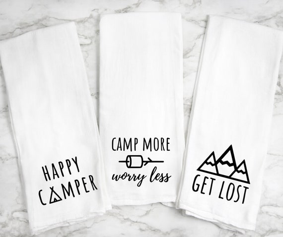 Custom Flour Sack Tea Towel Camper Decor Accessories Etsy