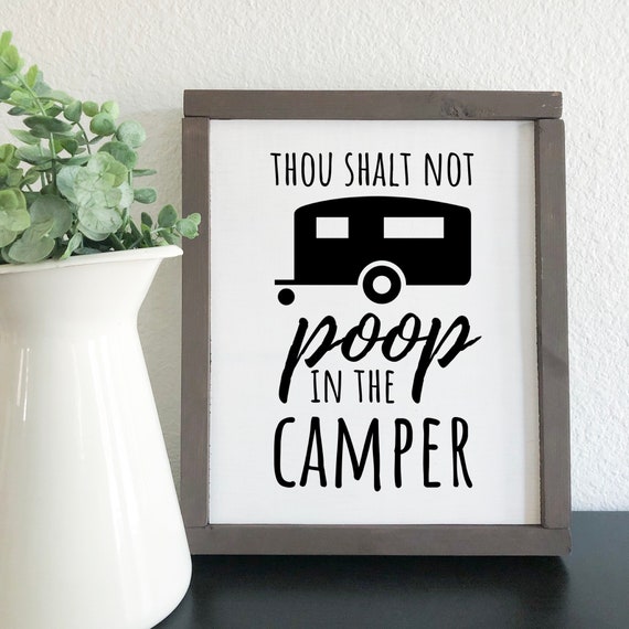 Funny Camper Sign Camper Style Rv Decor Thou Shalt Not Etsy