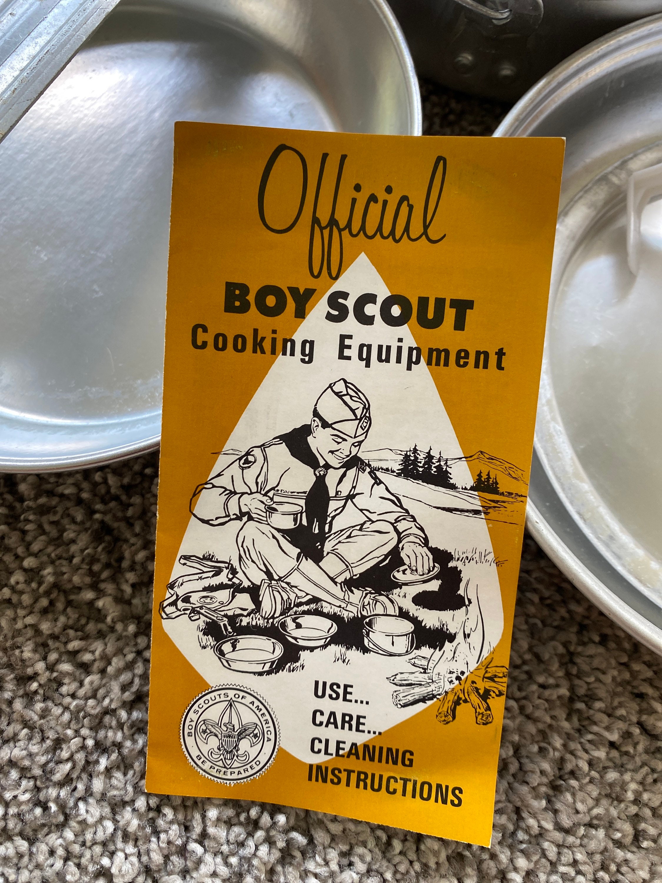 Vintage Official Boy Scout Cook Kit Nesting Mess Kit Vintage Camping