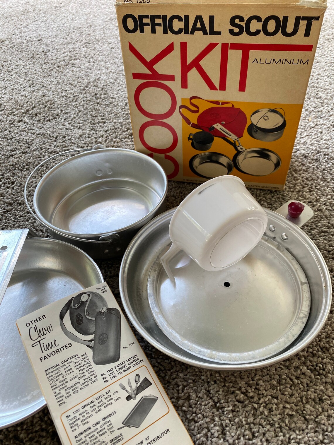 Vintage Official Boy Scout Cook Kit Nesting Mess Kit Vintage Camping