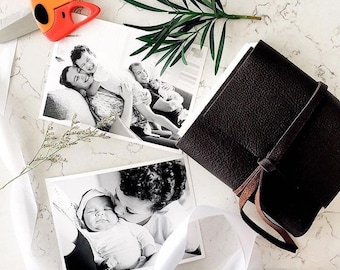 Dark Brown Leather Photo Album | Print Wrap, Photographer Gift