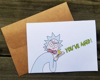 Rick & Morty Birthday Card Rick and Morty greeting card