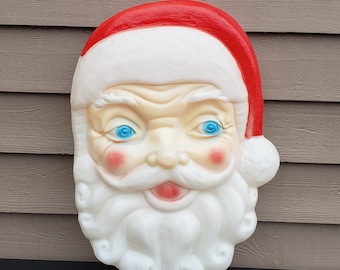 RESERVED FOR LINDA Vintage Empire Giant Santa Face Blow Mold